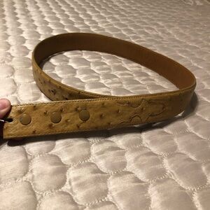 Tony Lama Genuine Ostrich Leather Western Belt – Size 32 – Made in South Africa